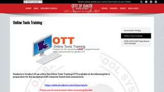 Online Tools Training - District Departments - City of Baker School ...