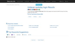Unilever workday login Results For Websites Listing - SiteLinks.Info