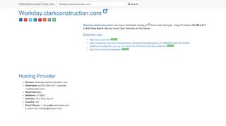 Workday.clarkconstruction.com Error Analysis (By Tools)