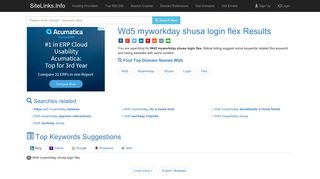 Wd5 myworkday shusa login flex Results For Websites Listing