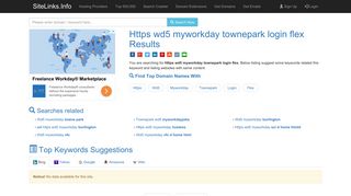 Https wd5 myworkday townepark login flex Results For Websites ...