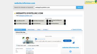 webapp2.syntelinc.com at WI. Outlook Web App - Website Informer