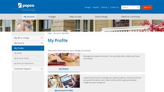 My Profile | Pepco - An Exelon Company