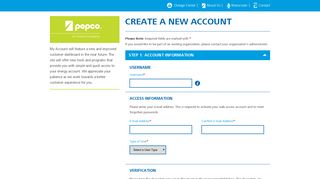 Pepco - New Account Setup