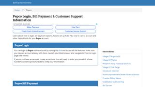 Pepco Login, Bill Payment & Customer Support Information