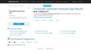 Tempworks webcenter employee login Results For Websites Listing
