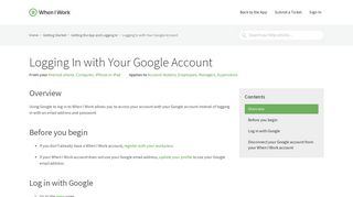 Logging In with Your Google Account – When I Work Help Center