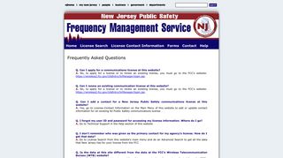New Jersey Public Safety Frequency Maintenance Service