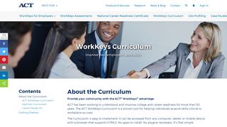 WorkKeys Curriculum - ACT