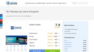 1&1 IONOS Reviews by Web Hosting Experts - January 2019