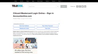 Citicard Mastercard Login Online – Sign in Accountonline.com - TeleCoz