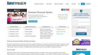 American Consumer Opinion Ranking and Reviews - SurveyPolice