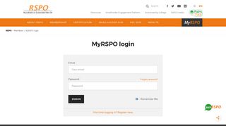 MyRSPO login | RSPO - Roundtable on Sustainable Palm Oil
