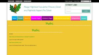 Alsager Highfields Primary School: Maths
