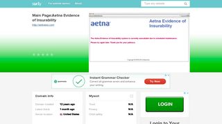 aetnaeoi.com - Main Page:Aetna Evidence of In... - Aetna Eoi - Sur.ly