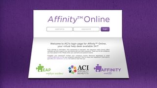 Affinity Online Login Page