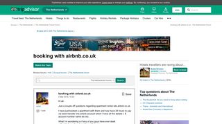booking with airbnb.co.uk - The Netherlands Message Board ...
