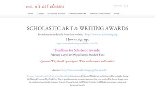 Scholastic Art & Writing Awards - ms. a's art classes
