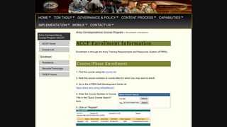 Enrollment | The Army Correspondence Course ... - atsc.army.mil