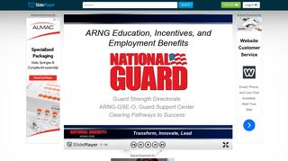 Transform, Innovate, Lead ARNG-GSE ARNG Education, Incentives ...