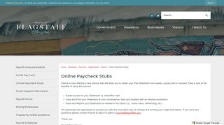 Online Paycheck Stubs | City of Flagstaff Official Website