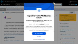 Transfer of Billing Responsibility not working - AT&T Community