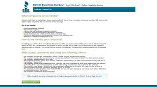 BBB Online Complaint System | Get Started - Better Business Bureau