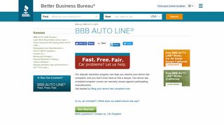 BBB AUTO LINE® - Better Business Bureau