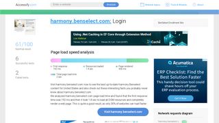 Access harmony.benselect.com. Login