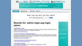 admin login.asp login admin - AlliedComputing.net