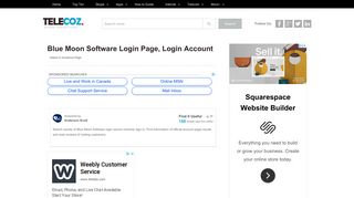 Blue Moon Software Login page, Login Account - TeleCoz
