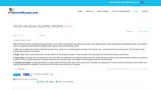 Evaluate It by SQM - Four Unusual Olympic Sports