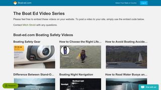 Boat Ed boater Safety Videos
