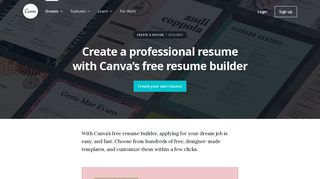 Free Online Resume Builder: Design a Custom Resume in Canva