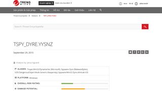 TSPY_DYRE.YYSNZ - Threat Encyclopedia - Trend Micro VN