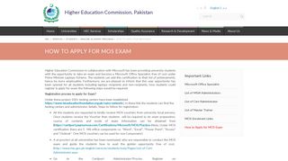 How to Apply for MOS Exam - Hec