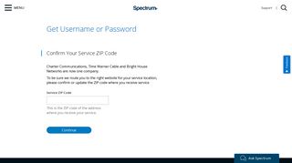 Forgot Username or Password? - Spectrum.net
