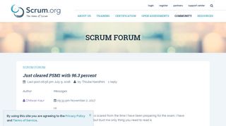 Just cleared PSM1 with 96.3 percent | Scrum.org