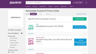 15% Off Aeropostale Coupons, Promo Codes + $10 Cash Back 2019