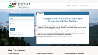 DORA license renewal - Colorado Division of Professions and ...