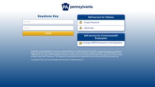 PA Pennsylvania Keystone Key Login Page - Compass