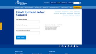 Update Username and Password - Compassion International