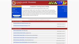 Course List - Compliance Training Online