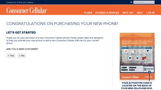 Activate Your Phone - Consumer Cellular