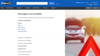 This page is not available. - Copart USA - Leader in Online Salvage ...