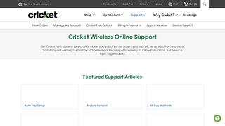 Customer Support | Cricket Wireless