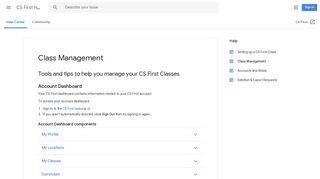 Class Management - CS First Help - Google Support