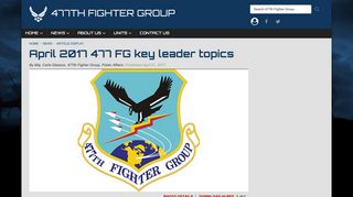 April 2017 477 FG key leader topics > 477th Fighter Group > Article ...
