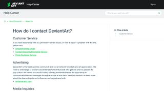 How do I contact DeviantArt? - DeviantArt Knowledge Base