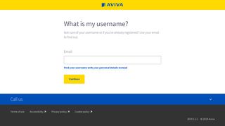 MyAviva - What's my username?